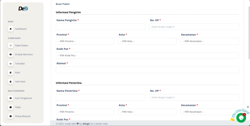Lengkapi formulir yang tersedia.