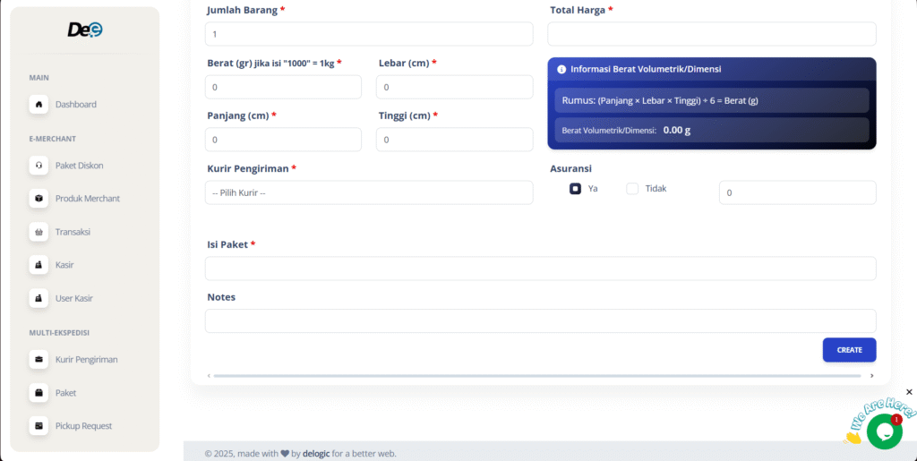 Klik tombol “Create”.
