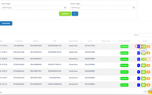 Klik tombol biru dengan lambang kaca pembesar.