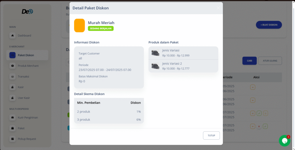 Klik tombol berwarna kuning untuk mengetahui detail diskon.