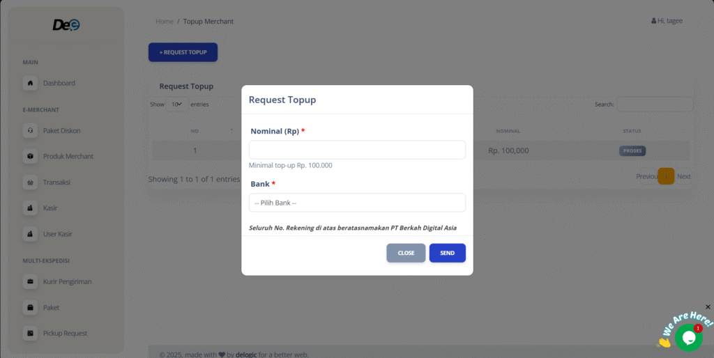 Lengkapi formulir yang tersedia