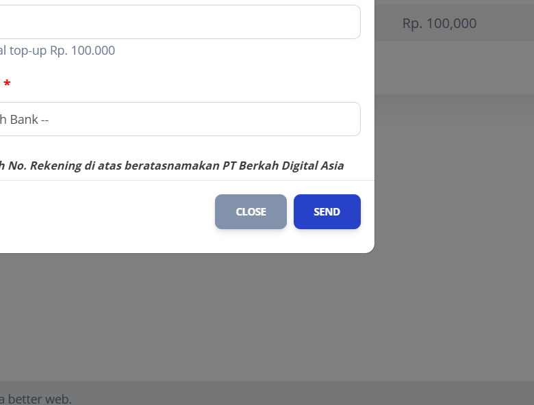 Klik tombol “Send”.