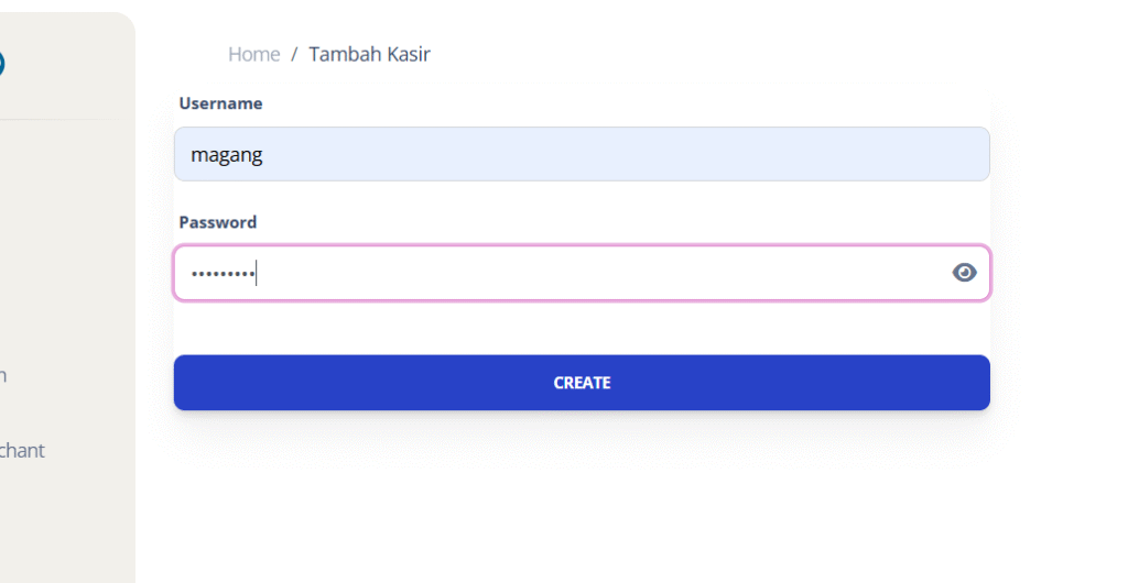 Klik tombol “Create”.