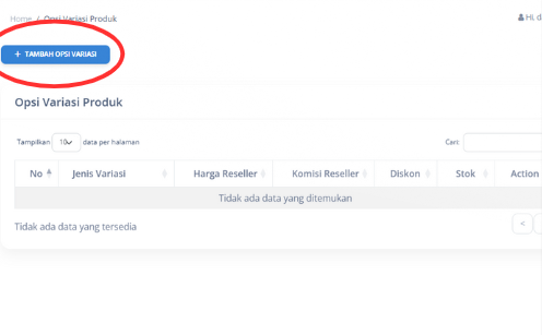 Klik tombol “Tambah Opsi Variasi”.