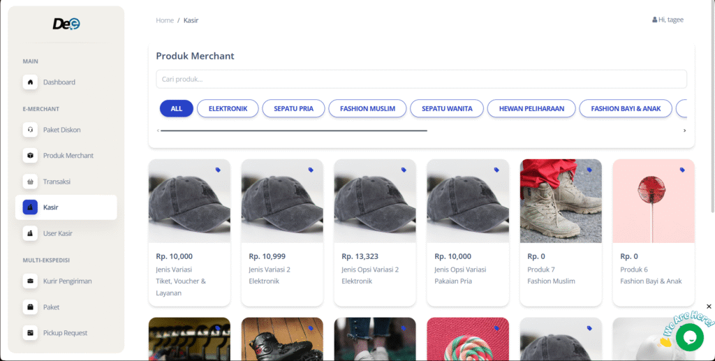 Pergi ke menu “Kasir”