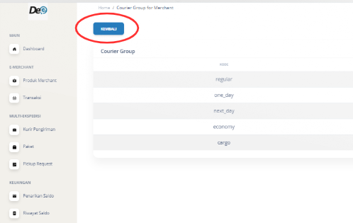 Klik tombol “Kembali” untuk kembali ke halaman sebelumnya.
