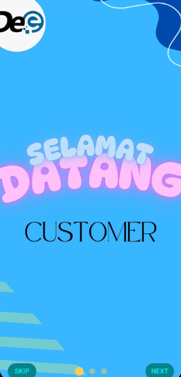 Saat pertama kali menginstal aplikasi, kamu akan disambut dengan halaman onboarding. Setelah melewati halaman onboarding, kamu akan disambut dengan halaman beranda.