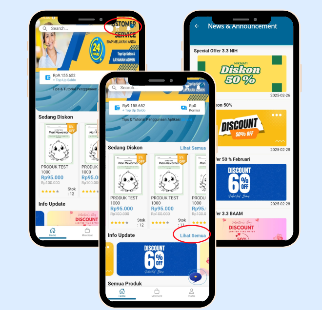 Di halaman “Berita”, kamu dapat mengetahui informasi terbaru terkait diskon atau sejenisnya. Kamu dapat mengakses halaman dari meng-klik “Lihat Semua” di bagian Info Update atau pada icon notifikasi.