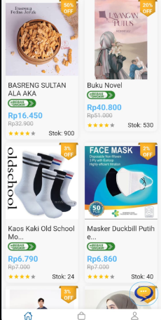 Cari produk yang ingin kamu beli, manfaatkan search bar atau scroll di beranda untuk mencari produk