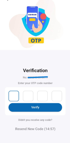 Masukkan kode verifikasi yang sesuai dengan kode yang dikirimkan ke nomor WA-mu.