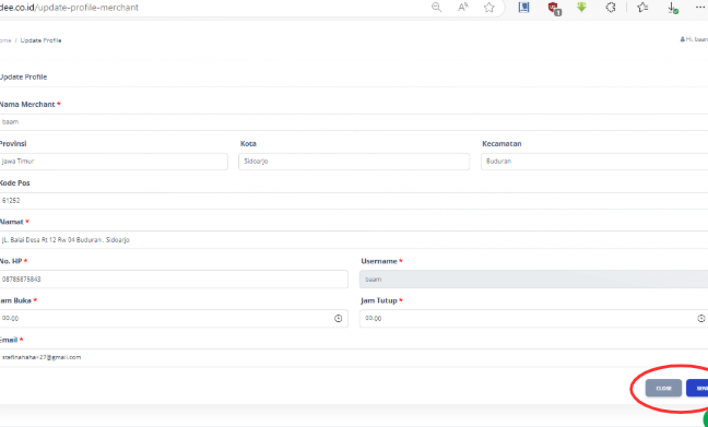 Ubah informasi yang ingin kamu ubah dalam formulir, lalu klik tombol “Send”