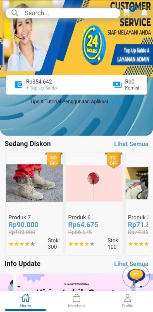 Saat berhasil, kamu akan dipindahkan ke halaman beranda.