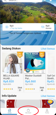 Pergi ke halaman “Riwayat”.